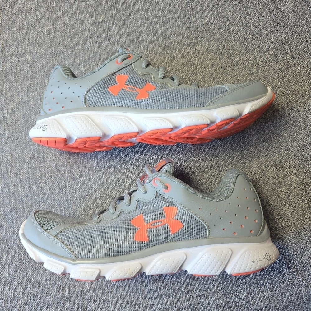 Under Amour Women's Micro G Assert 6 Running Shoes Gray 1266252-040 Size 9.5